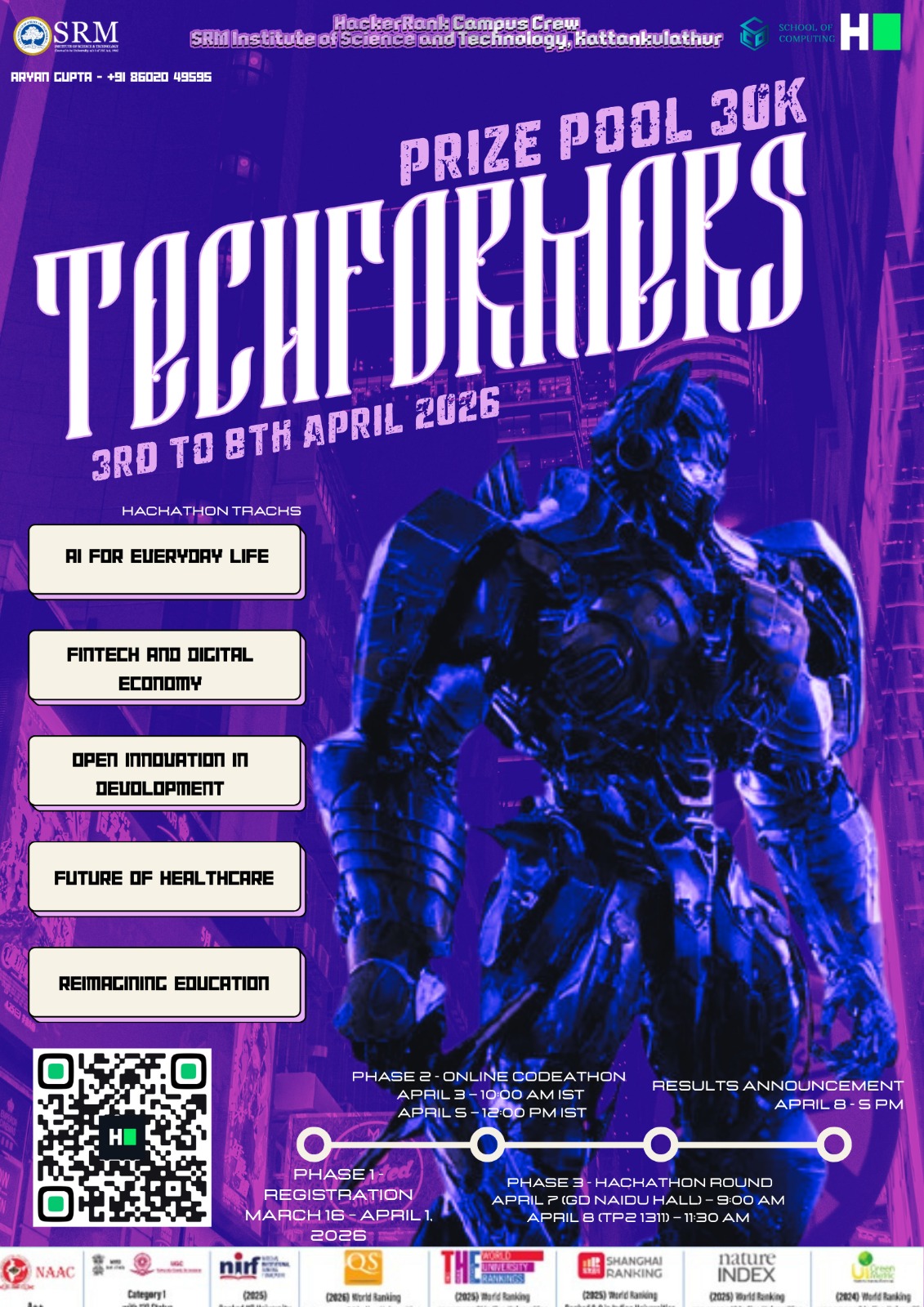 Techformers by Hackerrank Campus Crew SRMIST